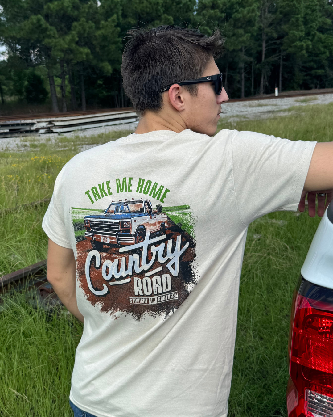 Straight Up Southern "Country Road" T-Shirt – Sand