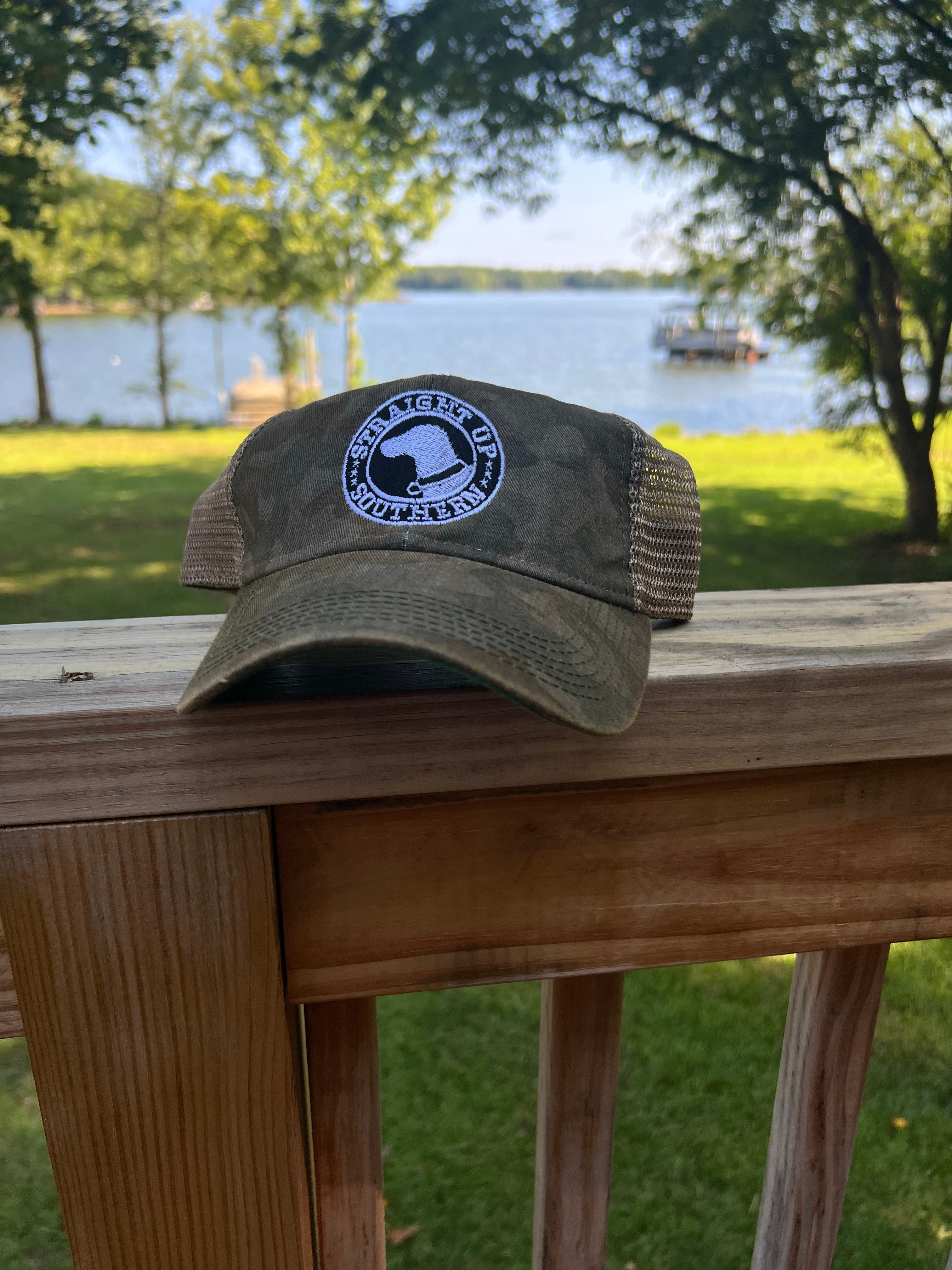 Circle Logo - Mesh Cap - Green Camo