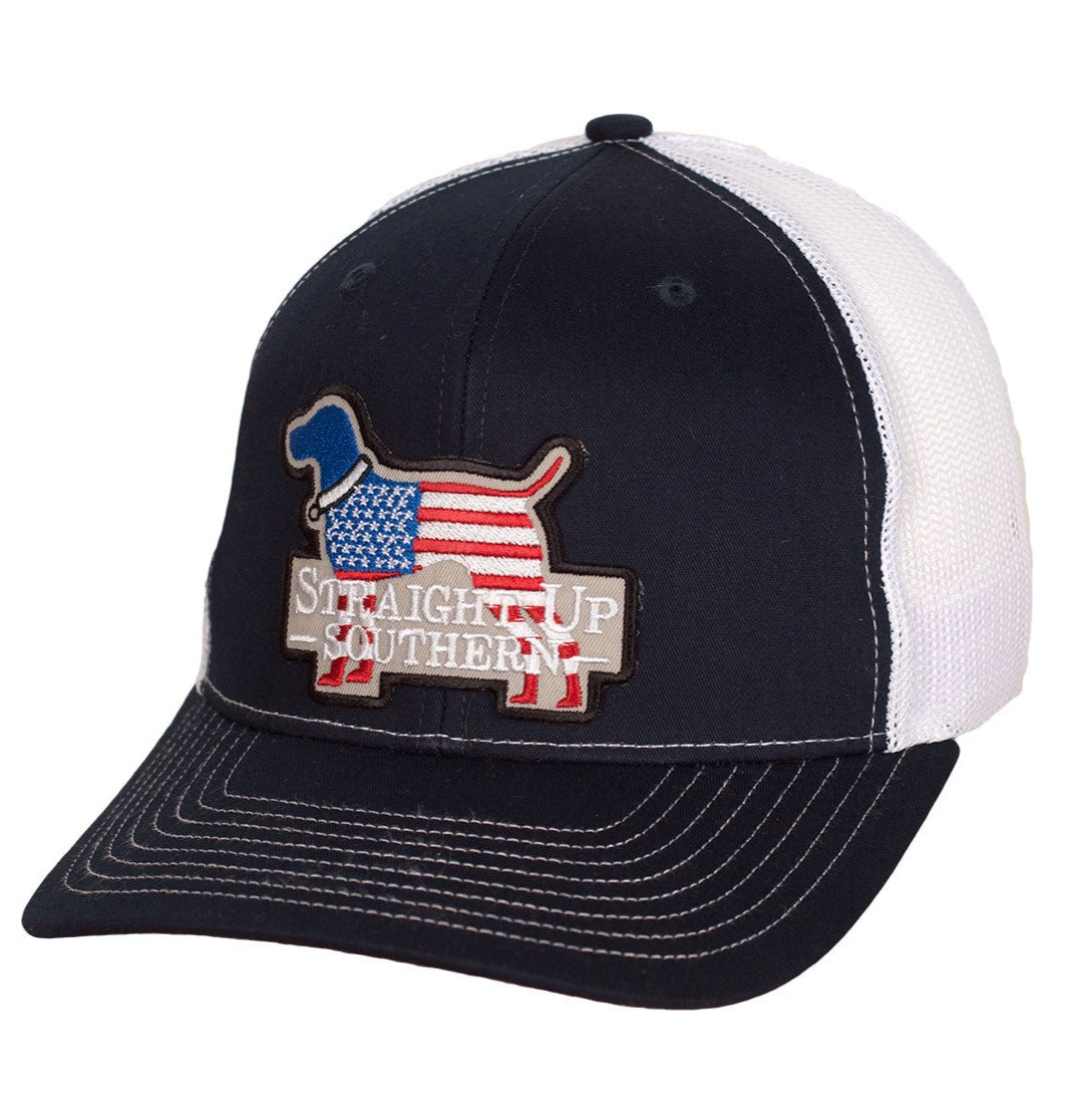 Flag Dog Patch Navy Richardson Hat