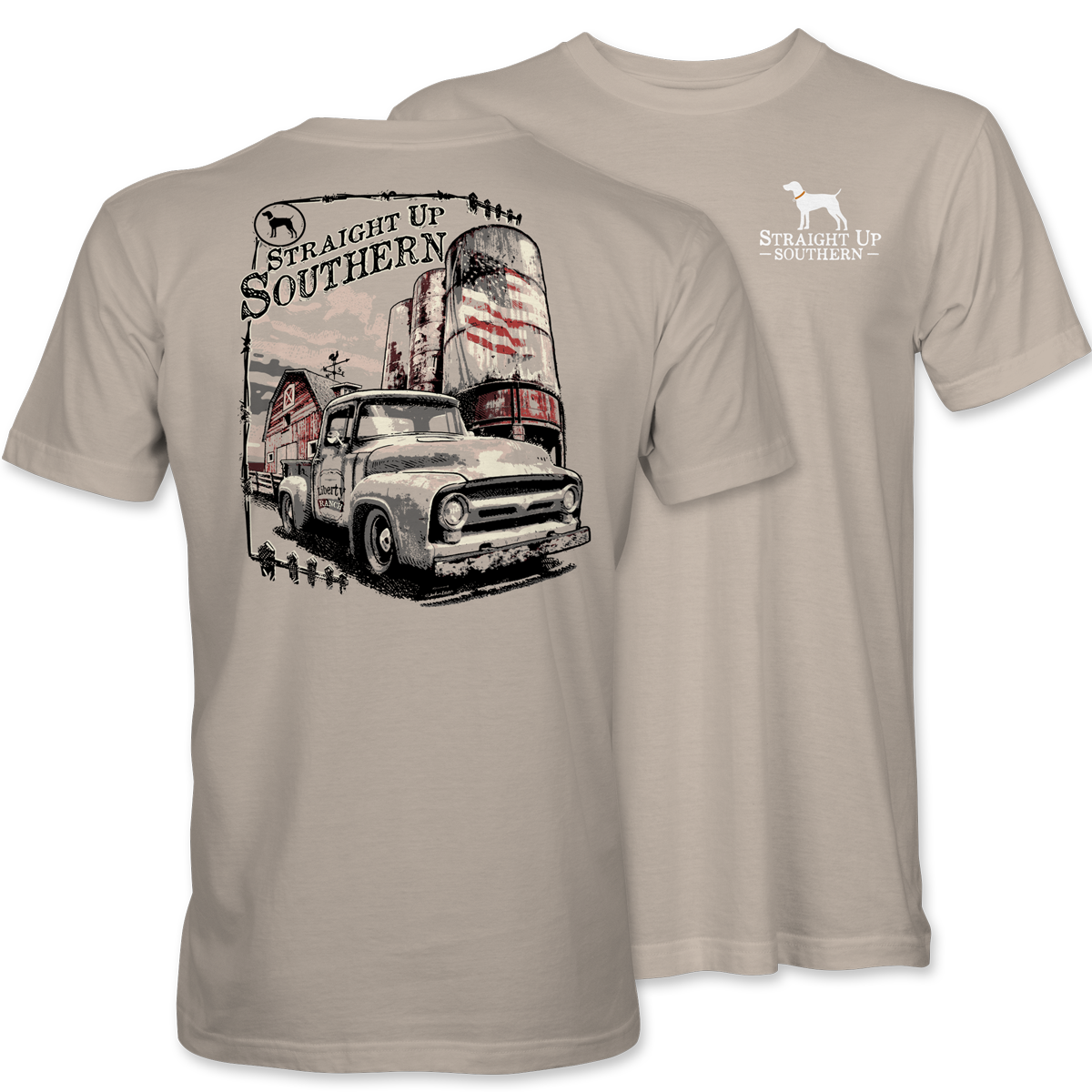 Mid Fifty - '50s Pickup Truck on the Farm Tee